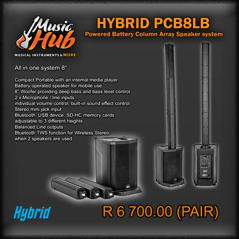 Hybrid PC8LB 8″ Powered Column Array Speaker (Pair)