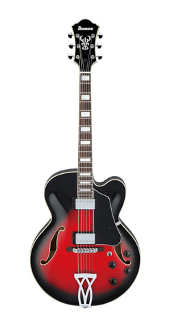 Ibanez AF75 Hollowbody Guitar – Trans Red Burst