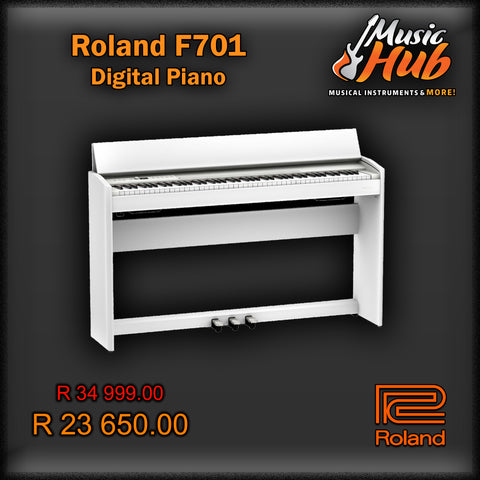 ROLAND F701 DIGITAL HOME PIANO - WHITE FINISH