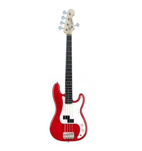 Barros 5 String Precision Bass Guitar - Red