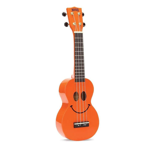 Mahalo U smile ukulele orange